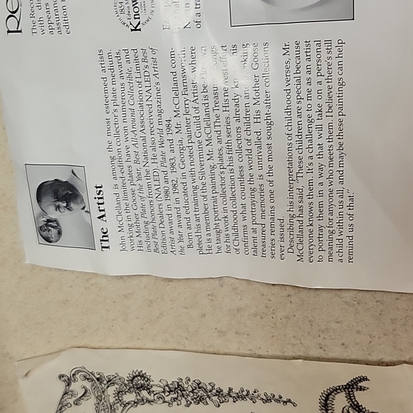 Collectors Plate,Knowles China,"Baa Baa Blacksheep" EUC plate,w/papers - Picture 4 of 5